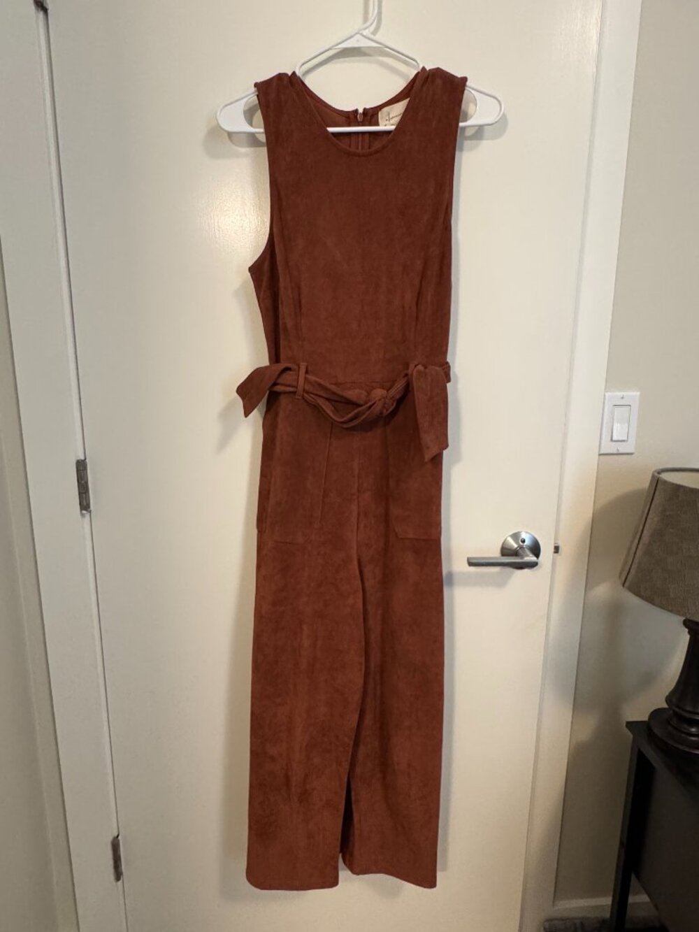 Anthropologie Suede Jumpsuit